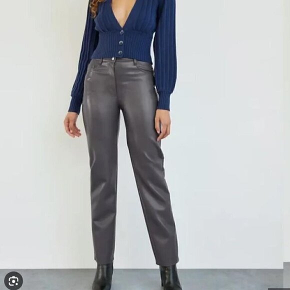 Aritzia Wilfred Dark Grey Melina Pant - Size 8 - Picture 1 of 6